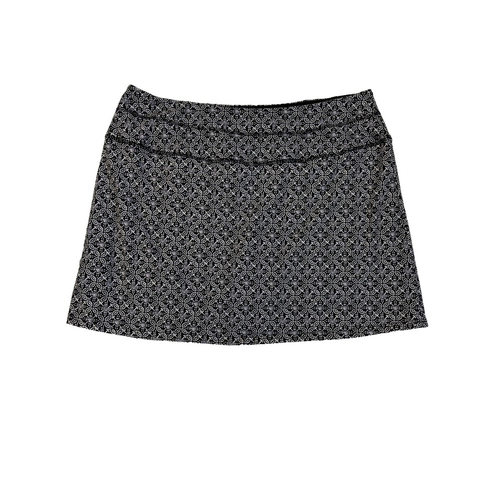 Great Northwest Indigo Womens 2X Black Geometric Skorts Athleisure Active Resort
